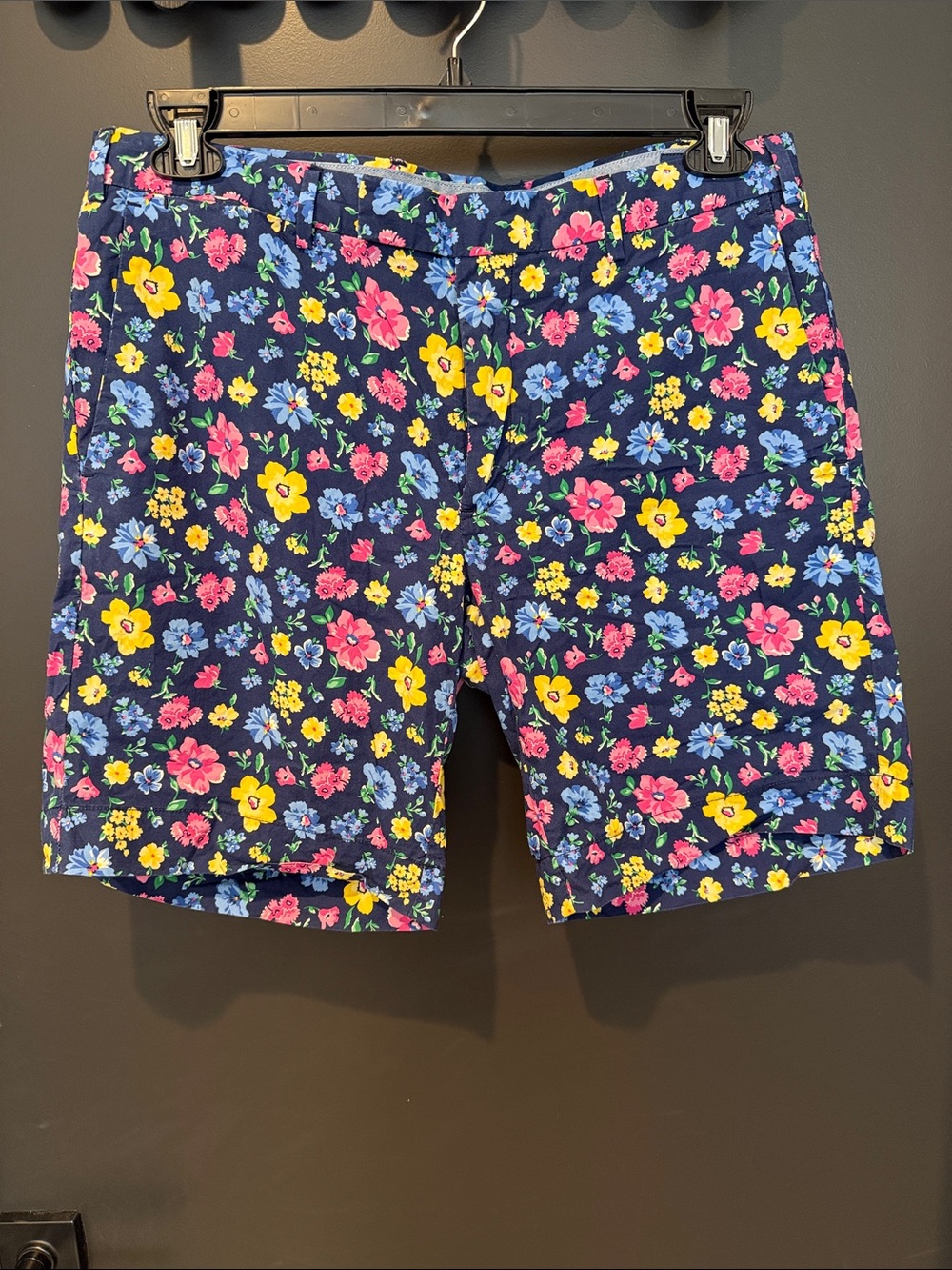 Polo by Ralph Lauren Navy Floral Flat Front Shorts